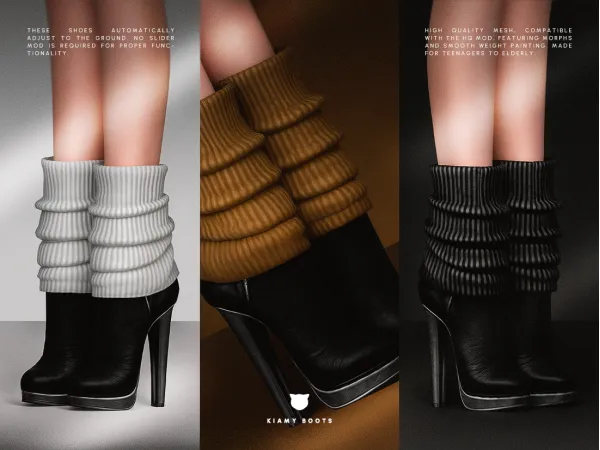 Alpha Kiamy Boots by madcatsims - The Sims 4 Custom Content