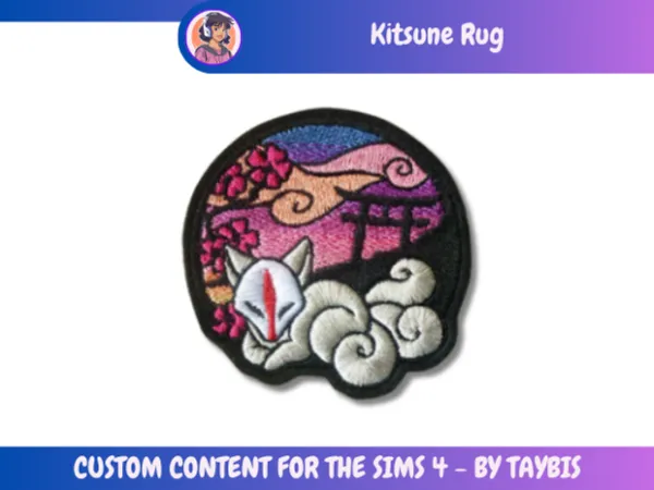 Mix Kitsune Rug by Taybis - The Sims 4 Custom Content