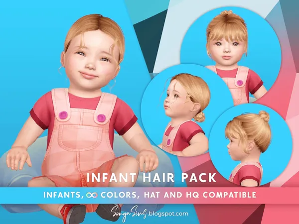 Alpha INFANT HAIR PACK II - The Sims 4 Custom Content