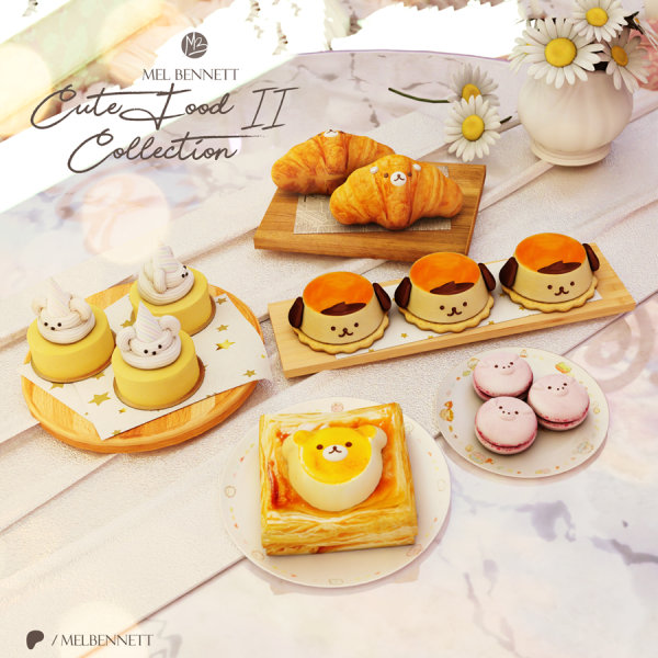 Mix Cute Food Collection II by melbennett - The Sims 4 Custom Content