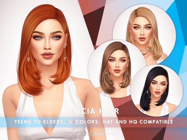 Alpha LUCIA HAIR - The Sims 4 Custom Content