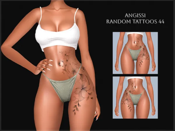 Mix Random tattoos 44 by ANGISSI - The Sims 4 Custom Content