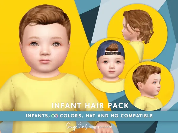 Alpha INFANTS HAIR PACK - The Sims 4 Custom Content