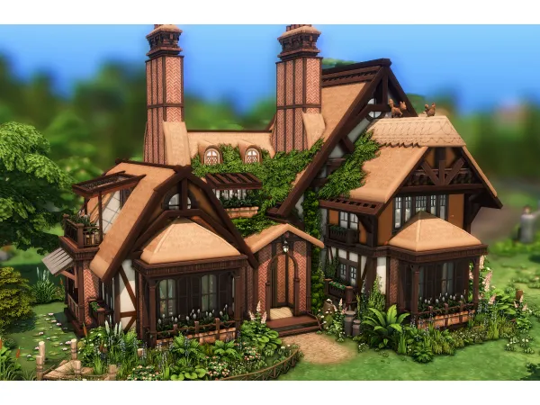 Maxis Match Flower Cottage by PlumbobKingdom - The Sims 4 Custom Content