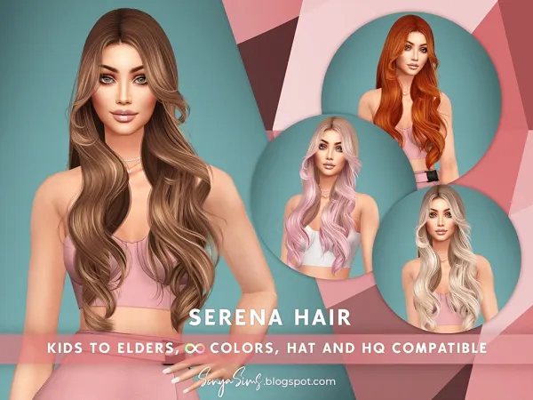Alpha Serena Hair - The Sims 4 Custom Content