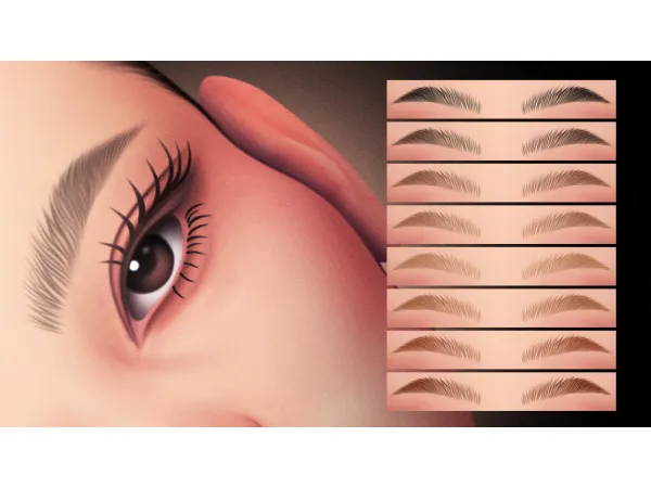 Maxis Match Natural Brows MC01 by Cosimetic - The Sims 4 Custom Content