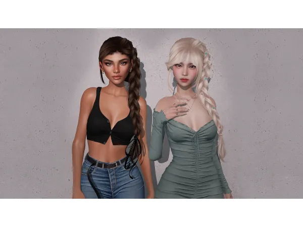 Alpha Destiny Hairstyle by Doux - The Sims 4 Custom Content