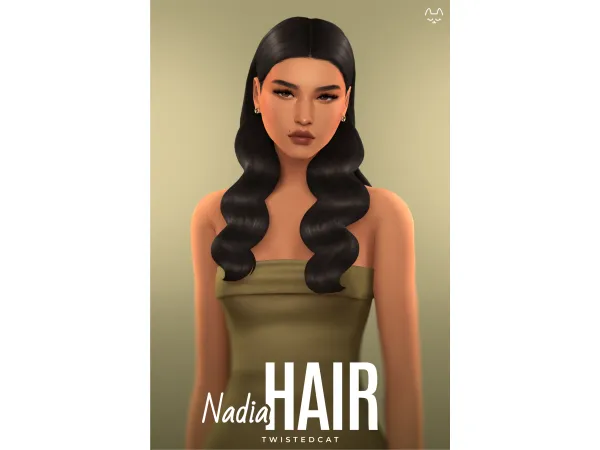 Maxis Match Nadia Hair by TwistedCat - The Sims 4 Custom Content