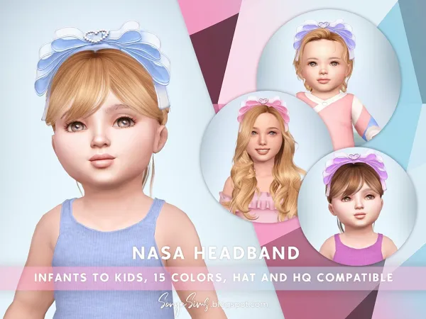 Alpha NASA HEADBAND FOR TODDLERS INFANTS AND KIDS - The Sims 4 Custom Content