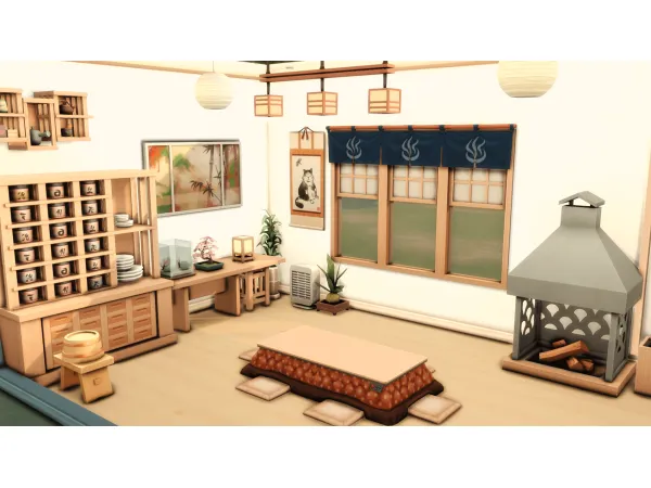 Maxis Match Japanese Dining Room NO by miwisimsie - The Sims 4 Custom Content
