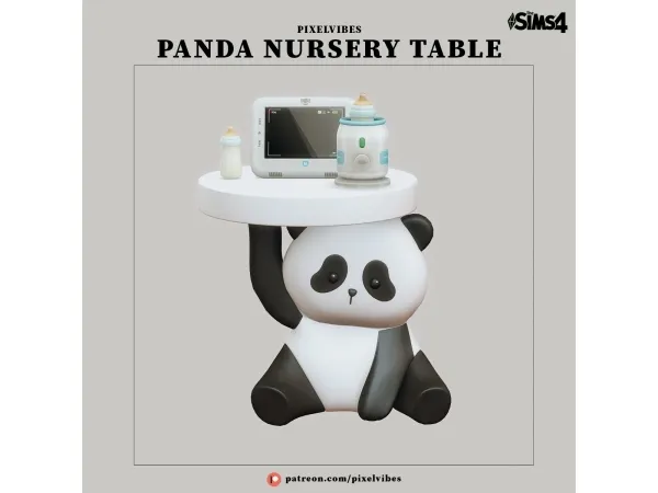 Alpha Panda Nursery Table - The Sims 4 Custom Content
