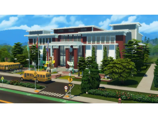 Maxis Match Copperdale High by PlumbobKingdom - The Sims 4 Custom Content