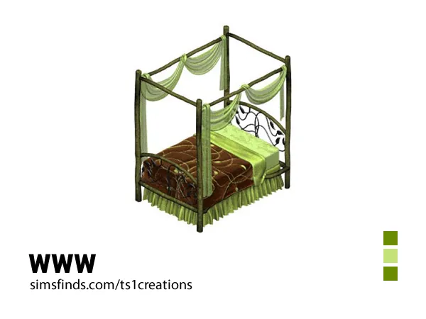Cama Mágica Verde - The Sims 1 Custom Content
