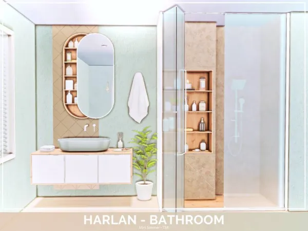 Maxis Match Harlan Bathroom by Mini_Simmer - The Sims 4 Custom Content