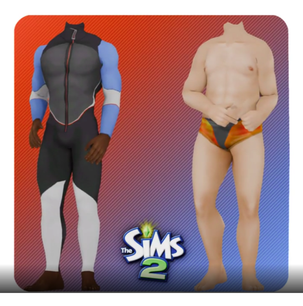 Wetsuit Swimwear by simsfinds - The Sims 2 Custom Content