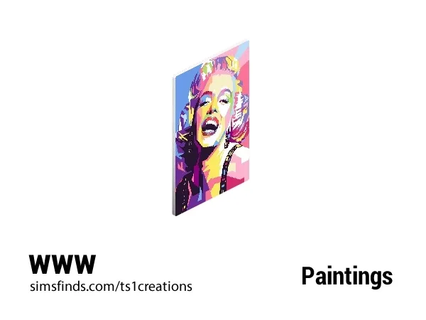 [paintings] Marilyn Monroe N4 - The Sims 1 Custom Content
