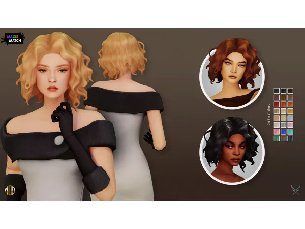 Maxis Match LILY HAIRSTYLE by Aeris - The Sims 4 Custom Content