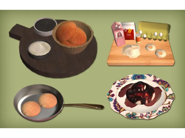 jacky93sims Socata and Papanasi Romanian FoodDrink for - The Sims 2 Custom Content