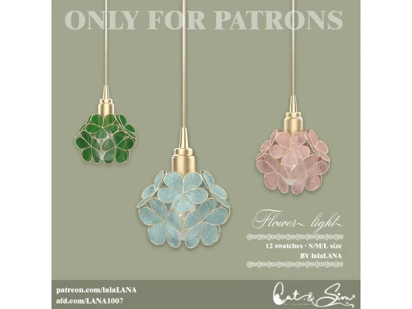 Alpha Flower light by lalalana - The Sims 4 Custom Content