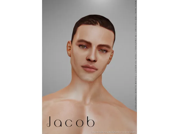 Alpha Jacob SKIN TRAY FILES - The Sims 4 Custom Content