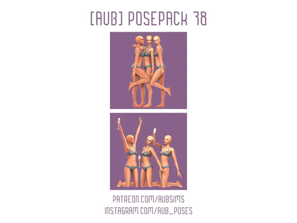 Mix [AuB] Posepack 78 - The Sims 4 Custom Content
