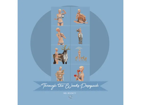 Mix Through the Woods Posepack - The Sims 4 Custom Content