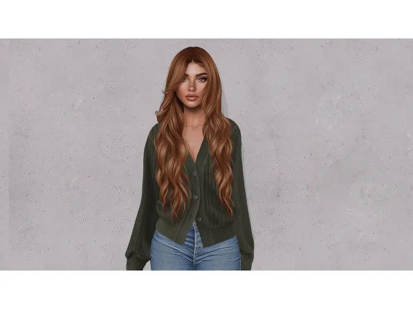 Alpha DOUX PARITA HAIRSTYLE - The Sims 4 Custom Content
