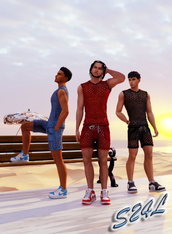 Alpha Beach Mesh Set by simsfinds - The Sims 4 Custom Content