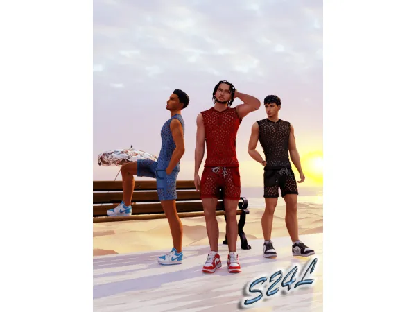 Alpha Beach Mesh Set by Sailor24Love Sims - The Sims 4 Custom Content