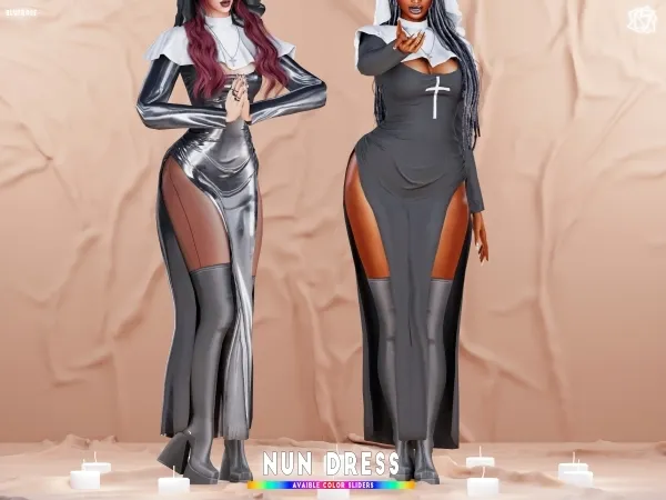 Mix Nun dress brsims - The Sims 4 Custom Content