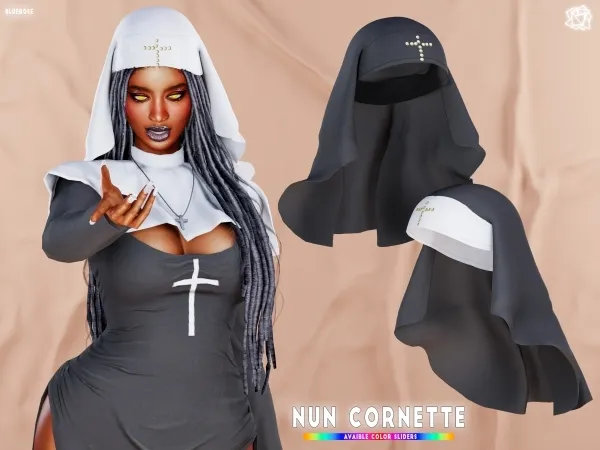Mix Nun hat (cornette) brsims - The Sims 4 Custom Content