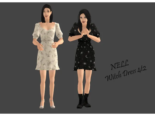 NELL 4t2 Witch Dress TopOnly by themeasureofasim - The Sims 2 Custom Content