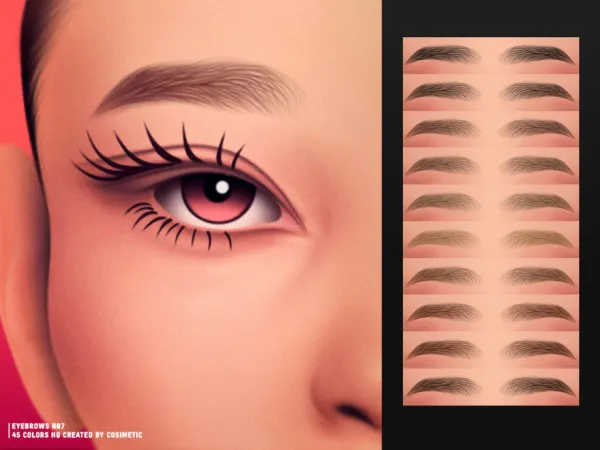 Maxis Match Eyebrows N87 by cosimetic - The Sims 4 Custom Content