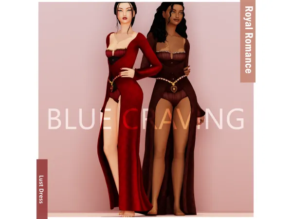Maxis Match Blue Craving Royal Lust Dress - The Sims 4 Custom Content