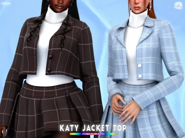 Mix Katy Jacket top brsims - The Sims 4 Custom Content