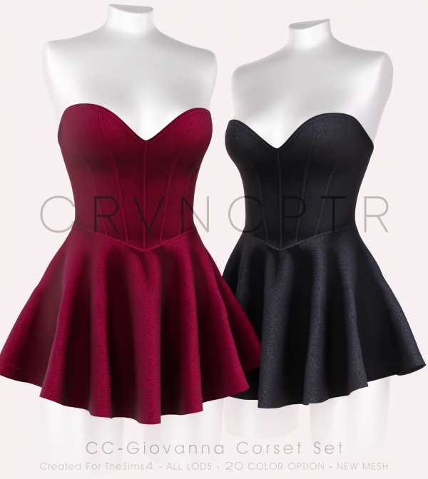 Alpha Giovanna Corset Set by carvin_captoor - The Sims 4 Custom Content