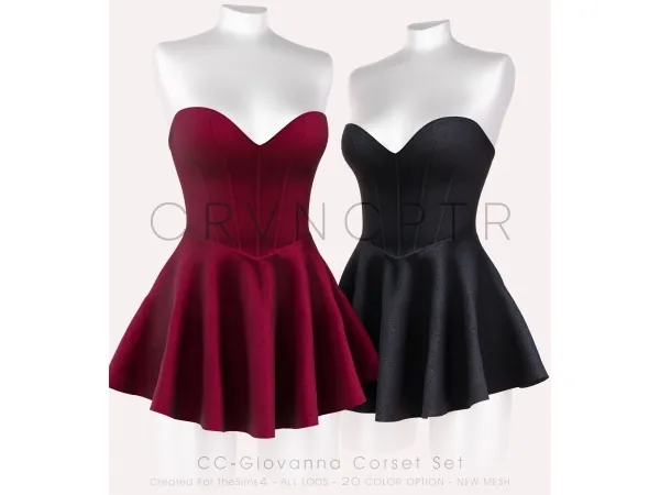 Alpha Giovanna Corset Set - The Sims 4 Custom Content