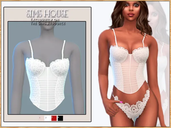 Mix CORSET WITH STRAPS by Sims_House - The Sims 4 Custom Content