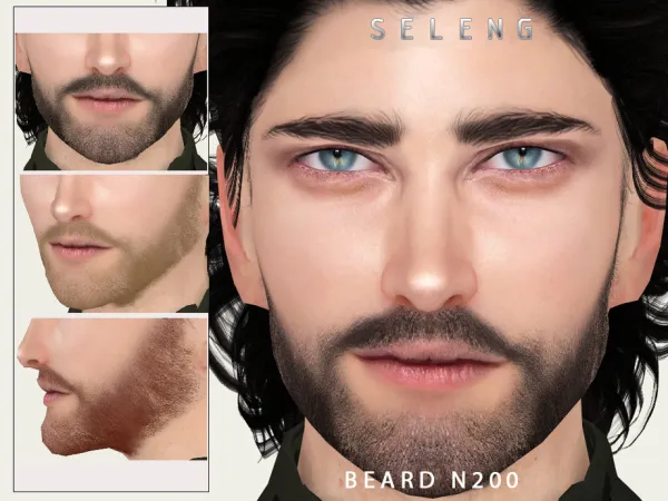Alpha Beard N200 by Seleng - The Sims 4 Custom Content