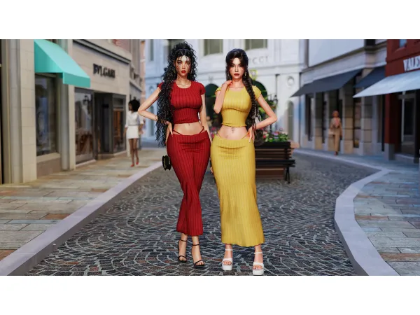 Alpha MARI CLOTHING SET by WisteriaSims - The Sims 4 Custom Content