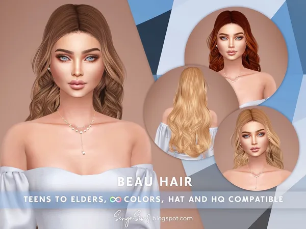 Alpha Beau Hair - The Sims 4 Custom Content