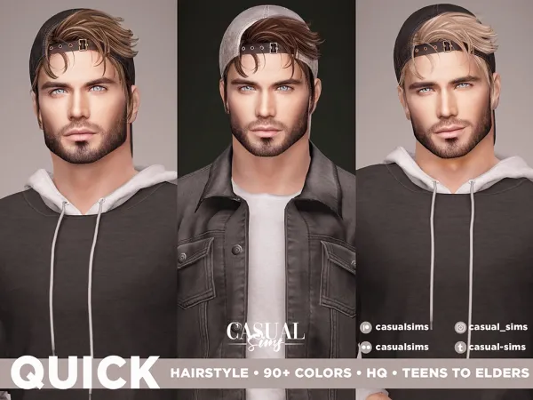 Alpha Quick Hairstyle - The Sims 4 Custom Content