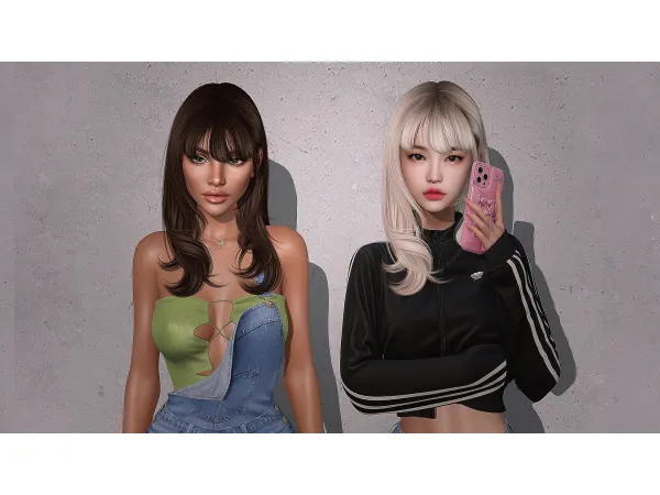 Alpha DOUX JULES HAIRSTYLE - The Sims 4 Custom Content