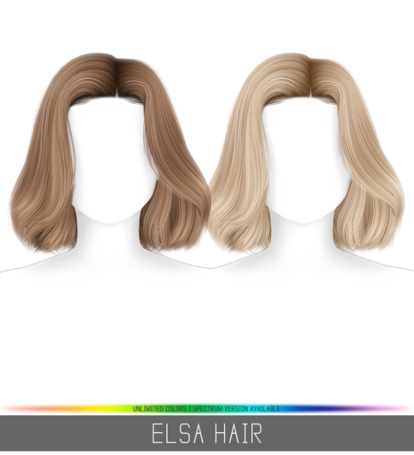 Alpha ELSA HAIR by simsfinds - The Sims 4 Custom Content