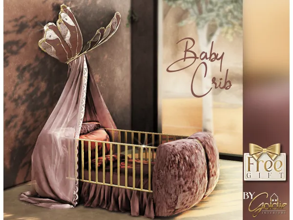 Alpha Beautifly Baby crib - The Sims 4 Custom Content