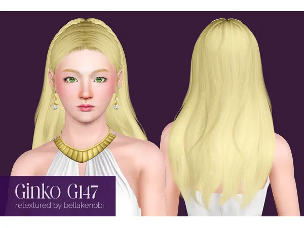 Sims 3 Mix Tied Up / Updo Hairstyles CC: Ginko G147 retexture by bellakenobi