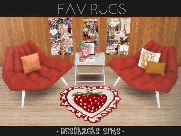 Alpha Fav Rugs - The Sims 4 Custom Content