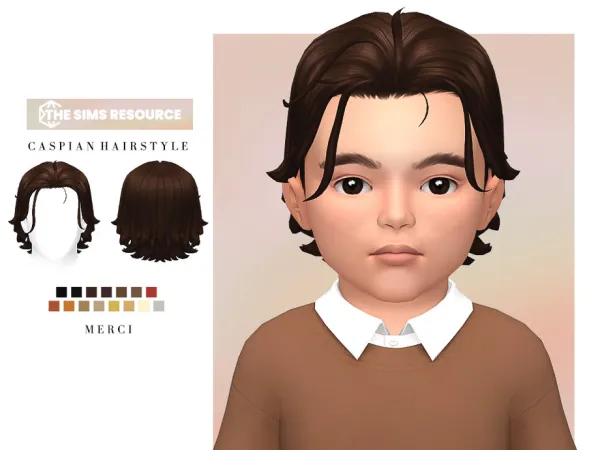 Maxis Match Caspian Hairstyle for Toddler by -Merci - The Sims 4 Custom Content