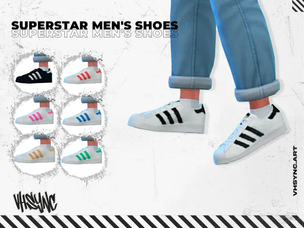 Maxis Match Superstar men's shoes by vhsync - The Sims 4 Custom Content