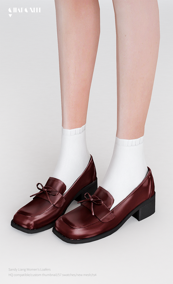 Alpha Sandy Liang Women's Loafers by simsfinds - The Sims 4 Custom Content